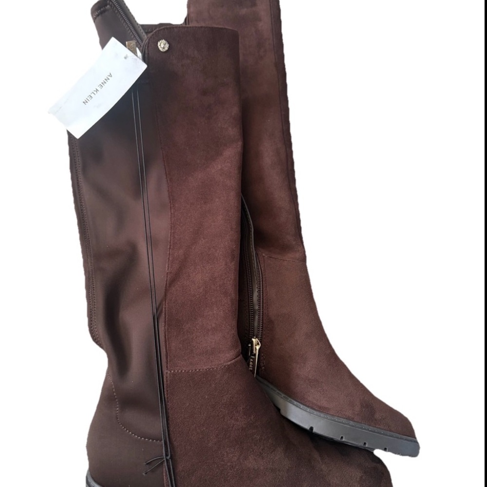 Anne Klein Dark Brown Over the Knee Boots